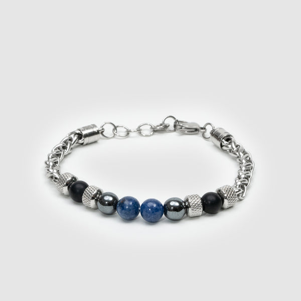 RUMI Blue Jade and Stainless Bracelet