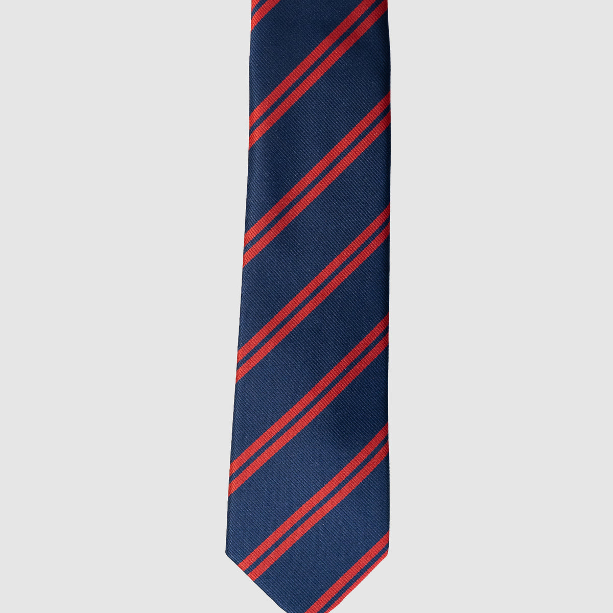 Stripe Navy & Red Necktie
