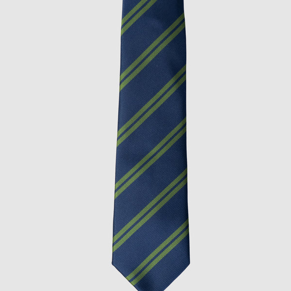 Stripe Navy & Green Necktie