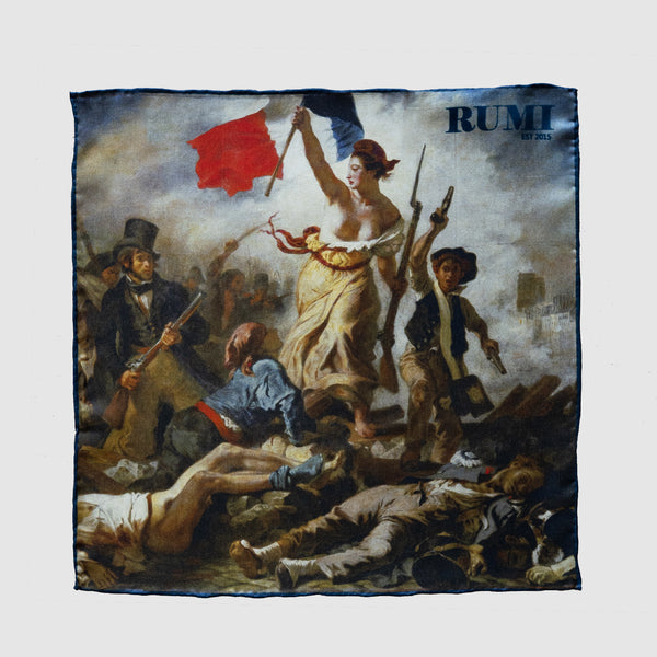 Liberty Leading the People Pocket Square